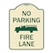 Signmission No Parking Fire Lane with Graphic Heavy-Gauge Aluminum Architectural Sign, 24" x 18", TG-1824-23624 A-DES-TG-1824-23624 - alternate 1